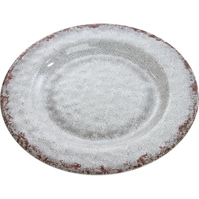 Prato Raso com Efeito Textura 22.3cm Branco