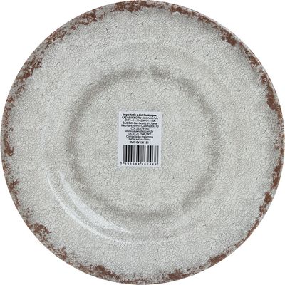 Prato Raso com Efeito Textura 22.3cm Branco