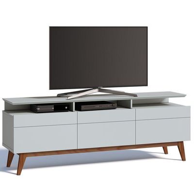 Rack Classic 180cm 3 Gavetas com Prateleira Branco Imcal