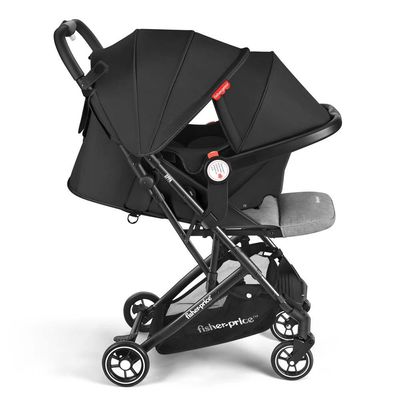 Carrinho de Bebê Compacto Oppa Fisher Price Preto e Cinza