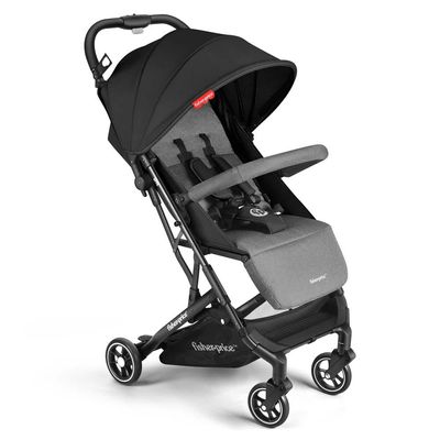 Carrinho de Bebê Compacto Oppa Fisher Price Preto e Cinza