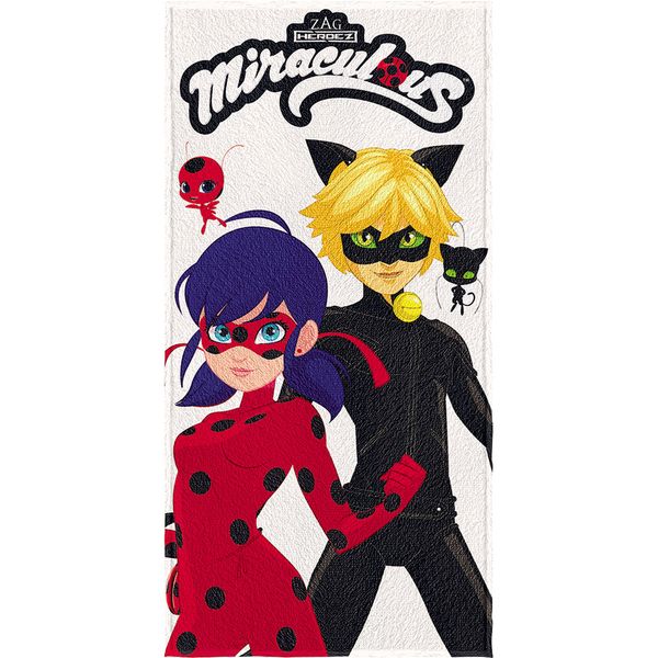 Toalha de Banho Infantil Miraculous Ladybug Lepper Sortida
