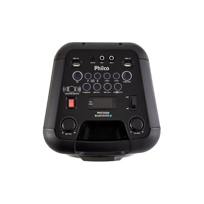 Caixa Acústica com MP3 FM Bluetooth 150WRMS Entradas USB e Auxiliar Philco PHT5000 - Preta