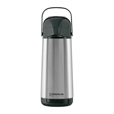Garrafa Térmica de Pressão 1L Termolar Lumina Premium Prata