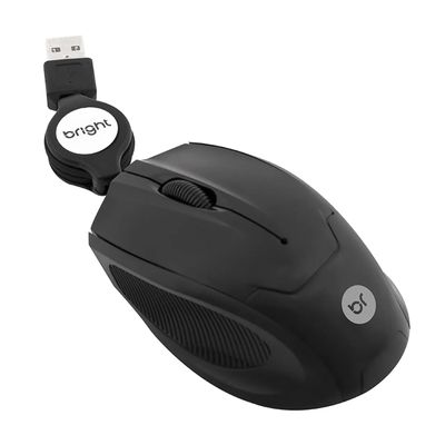 Mini Mouse Óptico Retrátil USB Bright 0111