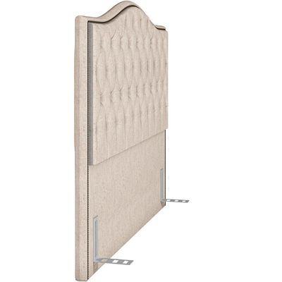 Cabeceira Cama Box Casal 140 cm P05 Grécia Linho Bege Claro - Lyam Decor