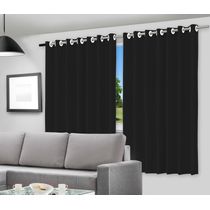 Blackout para Varão Dupla Face 200x140cm Vida Pratika Preto