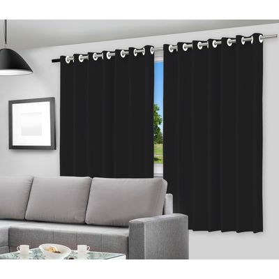 Blackout para Varão Dupla Face 200x140cm Vida Pratika Preto
