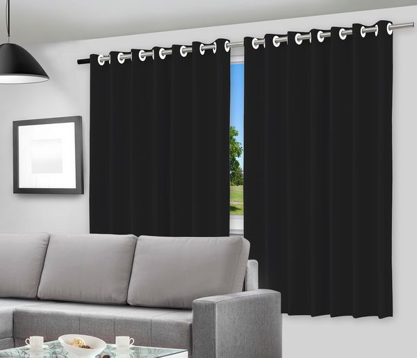 Blackout para Varão Dupla Face 200x140cm Vida Pratika Preto