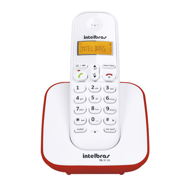 Telefone sem Fio com Identificador Intelbras TS3110 Vermelho