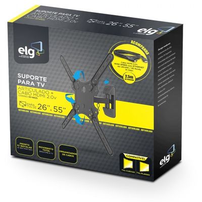 Suporte para TV de Plasma LCD LED 26" a 55" Articulado KF4H25 ELG