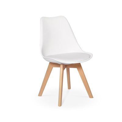 Conjunto 05 Cadeiras Eames Wood Leda Design - Branca