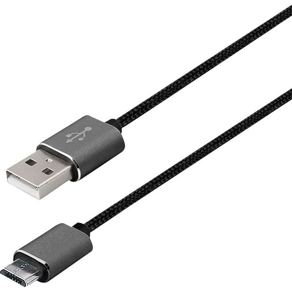 Cabo Micro USB Easy Mobile 2 por 1 Quick Preto