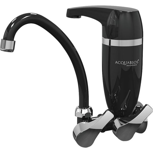 Torneira Móvel com Filtro Parede Acqua Premium Acquabios Preta