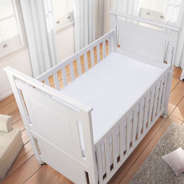Lençol com Elástico 100x160cm Americano Malha Liso Bercinho Branco