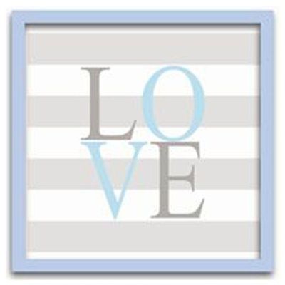 Conjunto Quadros Decorativos 4 Peças Menino Estrelinha Titulo Moldura Azul Clara