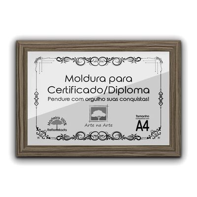 Kit 3 Certificados/Diplomas A4 Com Tela De Acetato E Mdf Titulo Moldura Madeira