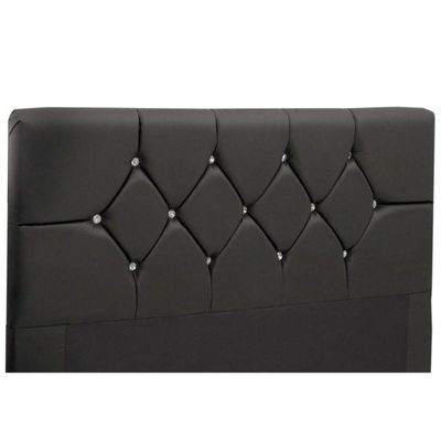 Cabeceira Box Solteiro 90Cm França Corino Preto