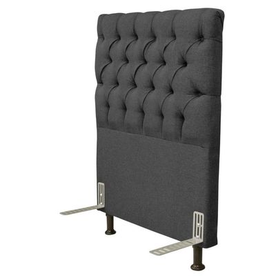Cabeceira Cama Box Solteiro 90Cm Cristal Linho Cinza