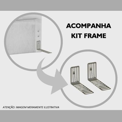 Cabeceira Cama Box Solteiro 90Cm Cristal Linho Cinza
