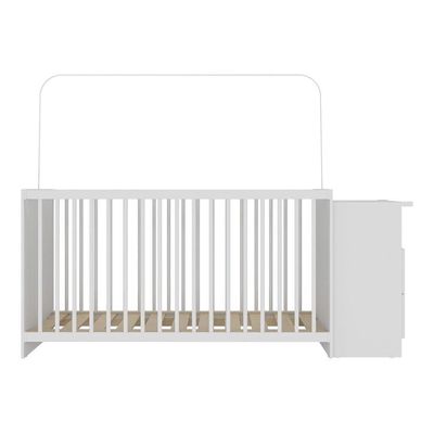 Berço Cômoda Para Colchão 60 X 130 Cm Meu Bebê Branco