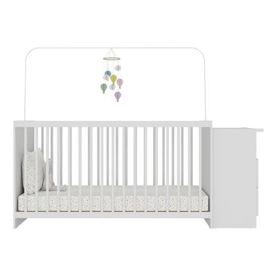 Berço Cômoda Para Colchão 60 X 130 Cm Meu Bebê Branco