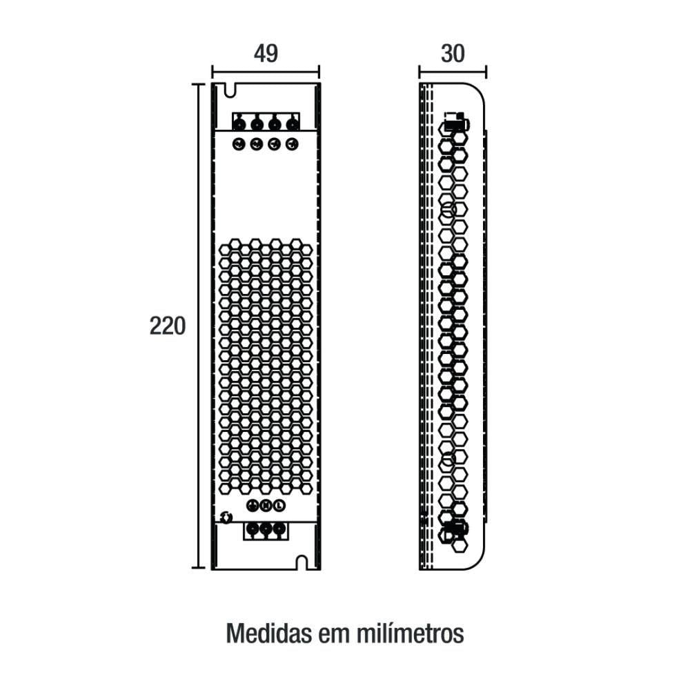 Fonte 200w 12v/16.5a P/ Fita De Led Bivolt - Blumenau