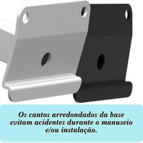 08 Suportes Refletor Base Inclinada Braço 30 Cm 08 Cj - Branco