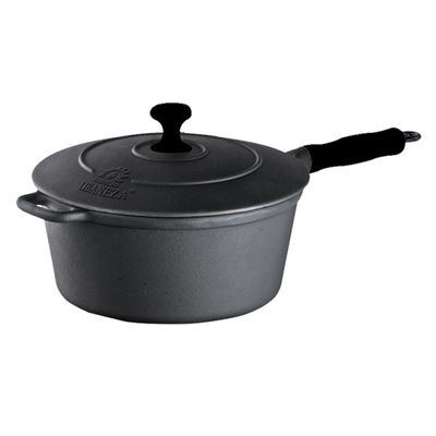 Caçarola Ferro Cabo Silicone Preto Tampa Ferro 5,2L 26cm