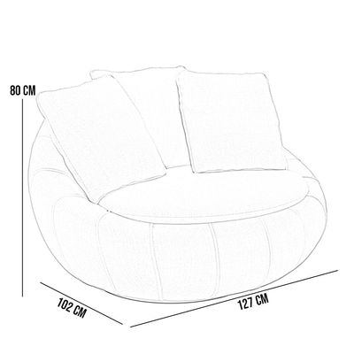 Kit 02 Poltronas Para Sala De Estar Decorativa Giratória Kira M03 Linho Cinza - Lyam Decor