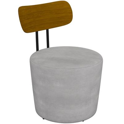 Kit 02 Poltronas Para Sala De Estar Decorativa Base Fixa Luara M03 Veludo Cinza - Lyam Decor