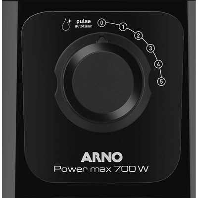 Liquidificador 700W 3.1L Arno Power Max LN50 com 5 Velocidades Preto 127V