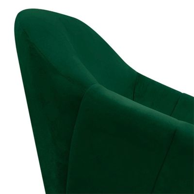 Poltrona Giratória Giovana Suede Base Madeira Drossi Verde