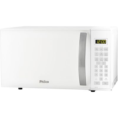 Forno Micro-ondas 21L Philco com Função Tira Odor e 10 Níveis de Potência PMO21B Branco 127V
