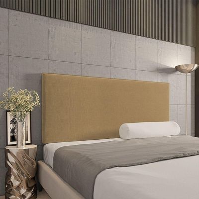 Cabeceira Painel Clean Para Cama Box Queen 160 Cm Linho Cor A32 Bege