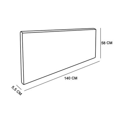 Cabeceira Painel Clean Para Cama Box Casal 140 Cm Linho Grosso Bege A19