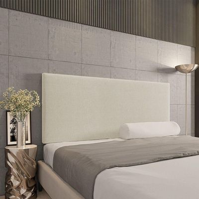 Cabeceira Painel Clean Para Cama Box Casal 140 Cm Linho Grosso Bege A19