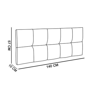 Cabeceira Painel Nina Para Cama Box Casal 140 Cm Linho Grosso Bege A19