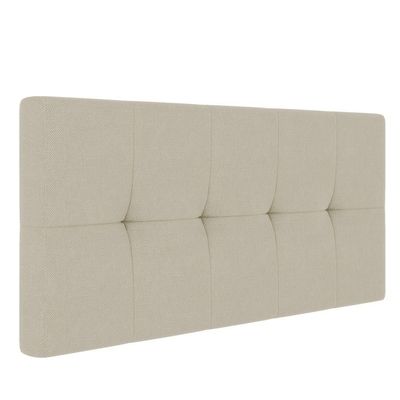 Cabeceira Painel Nina Para Cama Box Casal 140 Cm Linho Grosso Bege A19