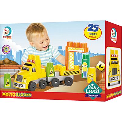 Blocos de Montar 25 Peças Construtor Baby Land 8008 Cardoso