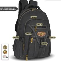 Mochila Lona Grande Ferramenta Esporte Kvn Ja9606 Preto