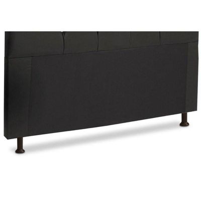 Cabeceira Para Cama Box Casal 140Cm França Corino Preto