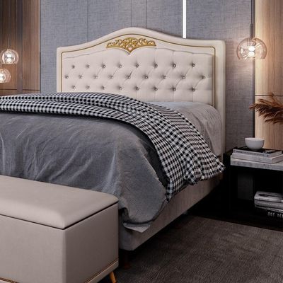 Cabeceira Casal Queen 160Cm Imperial J02 Suede Bege