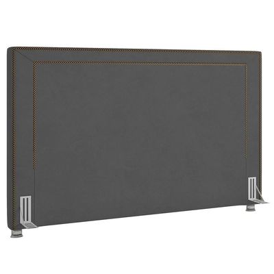 Cabeceira Cama Box Casal 140Cm Mali P02 Veludo Chumbo
