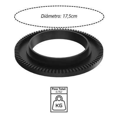 Espalha Chama Fogão Industrial Queimador Duplo Ferro 17,5cm