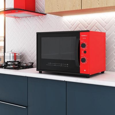 Forno Elétrico Bancada 60 Litros Top 60 Vermelho 110V 110v