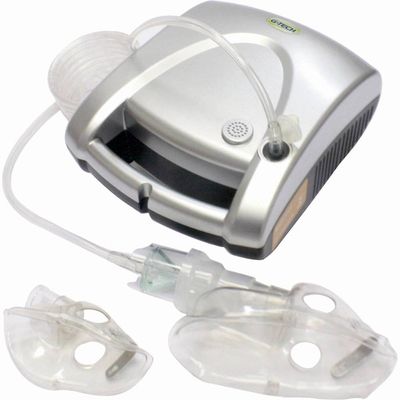 Nebulizador a Ar Comprimido G-Tech Nebcom V Bivolt Prata