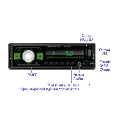 Auto Radio Roadstar RS2724BR Bluetooth ES 24V