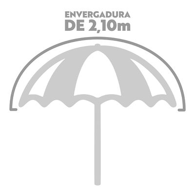 Guarda-Sol Alumínio 2,10m com Saca-Areia Cancun