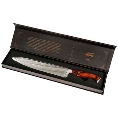 Faca 10" em Aço Inoxidável e Cabo em Madeira Steel